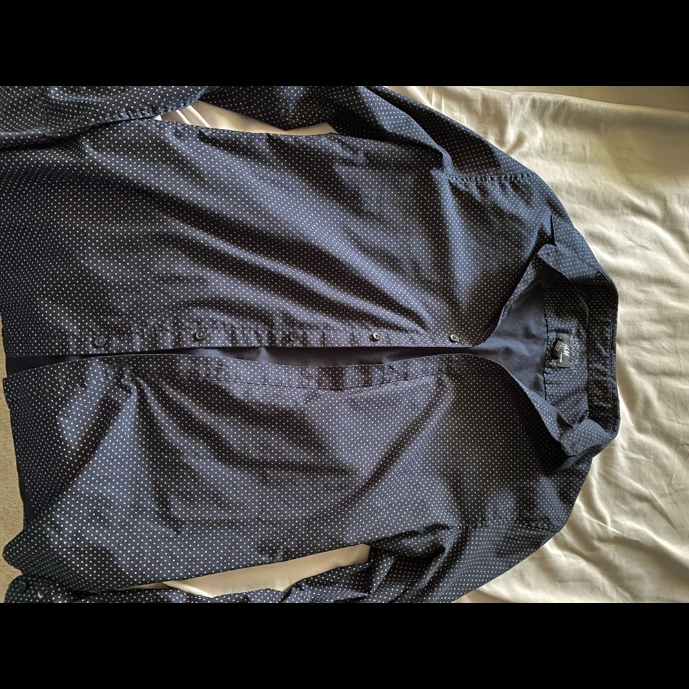 H&M Black with dots button up shirt